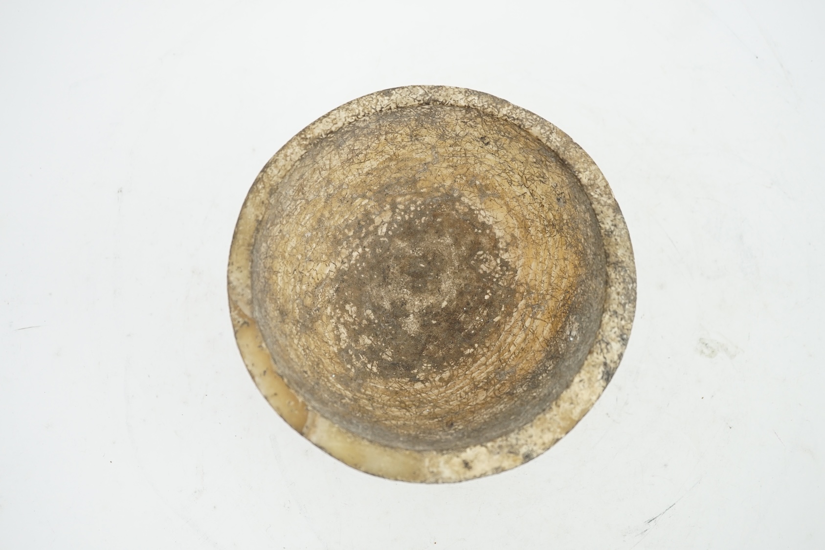 An archaic alabaster footed bowl, possibly Egyptian